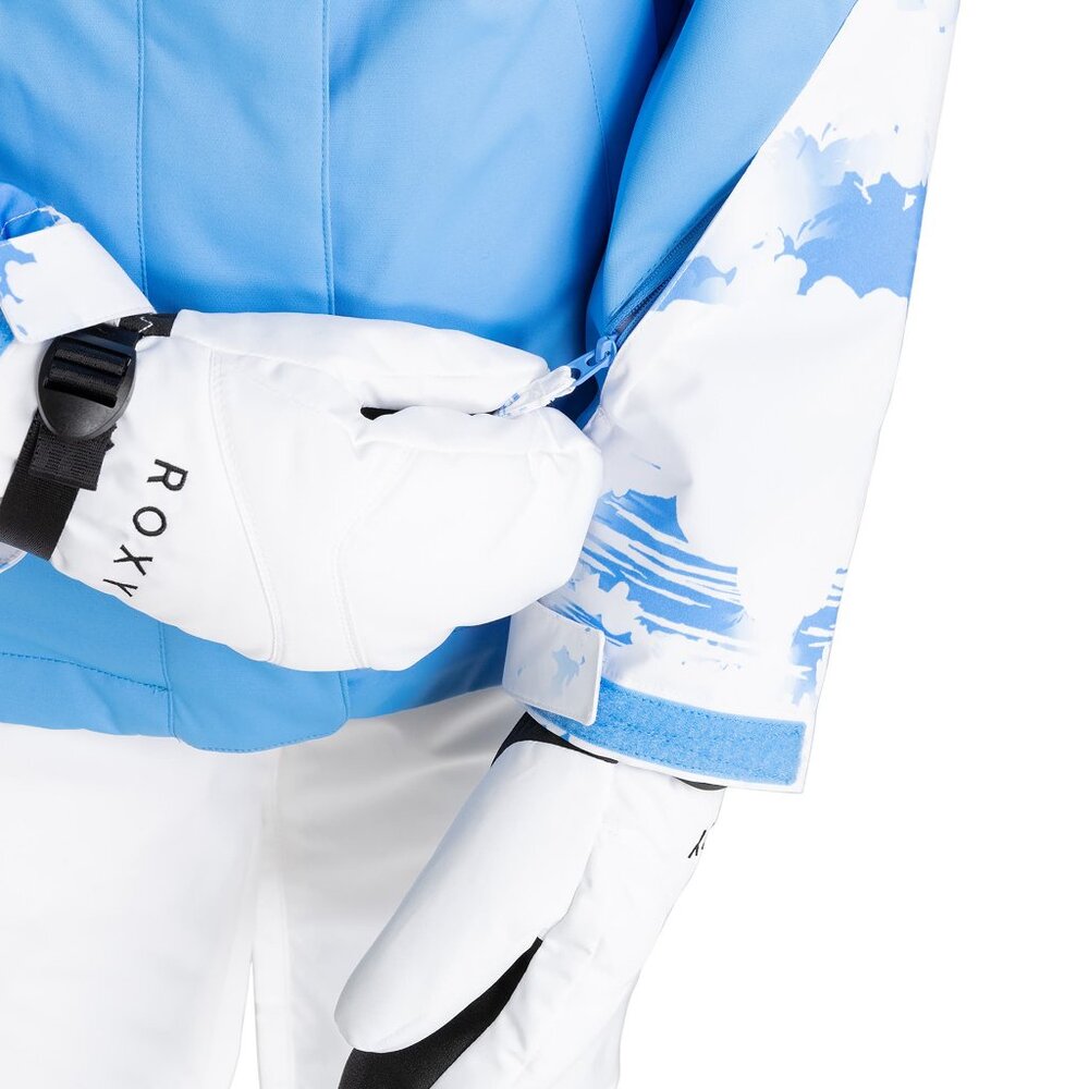 NWT Women's Roxy Jetty Block Azure Blue Clouds Snowboard Jacket Large - Picture 6 of 15